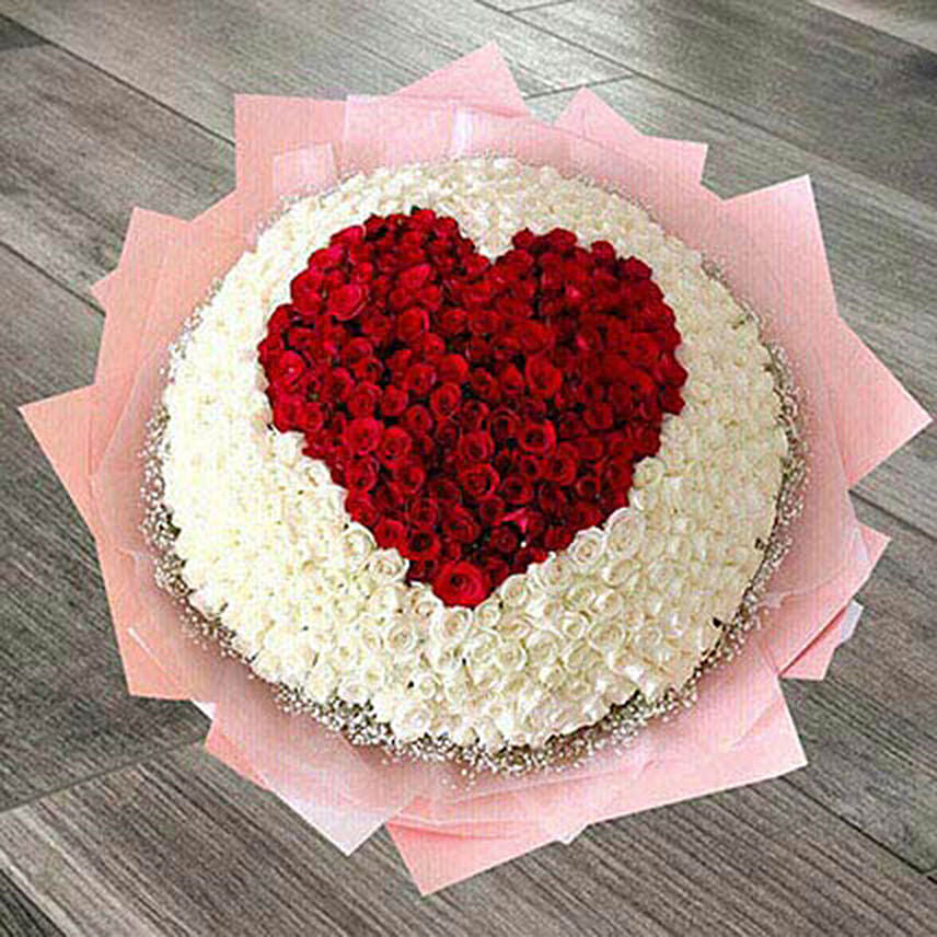 400 Heart Roses Arrangement: Red Bouquets