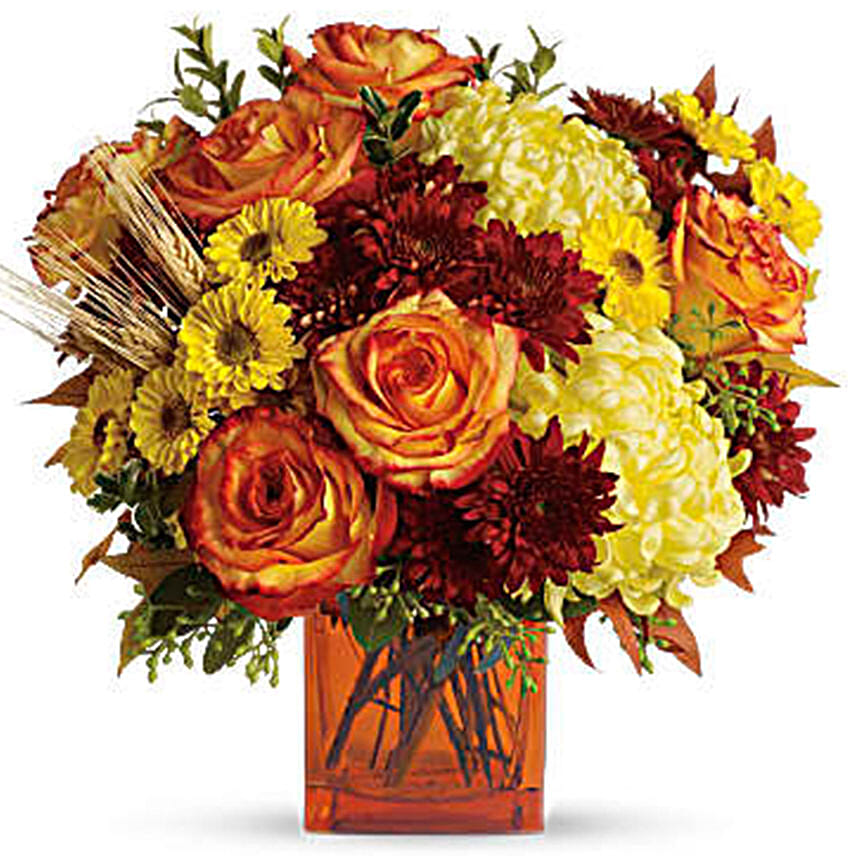 Exotic Mixed Floral Vase: Halloween Gifts