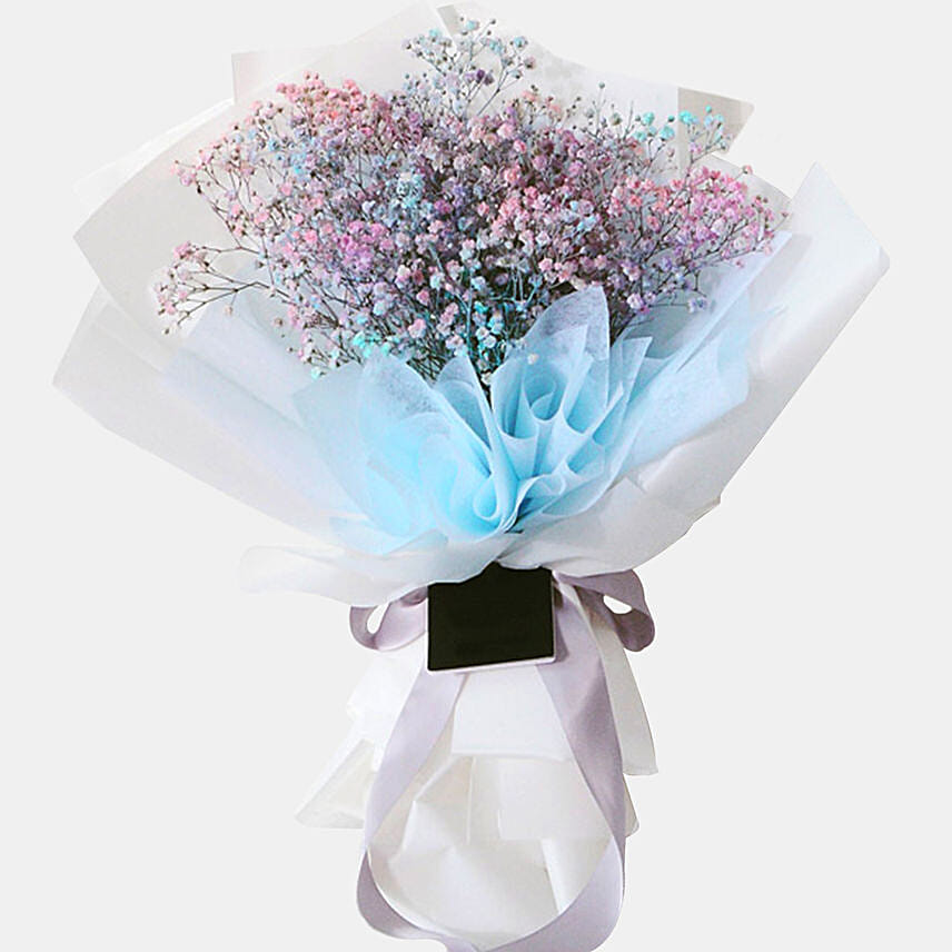 Colourful Gypsophila Bunch: Flowers for Bride