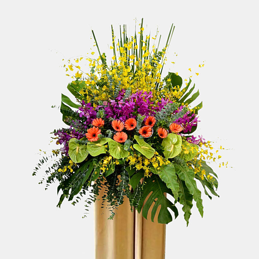 Dancing Orchids Arrangement: Gerbera Flowers