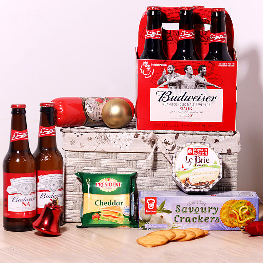 Budweiser Non Alcoholic And Snacks: Christmas Hampers