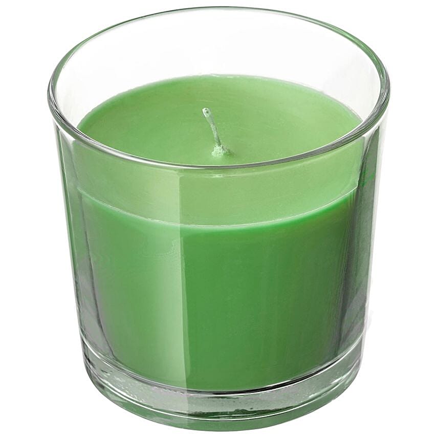 Green Scented Candles In Glass: 