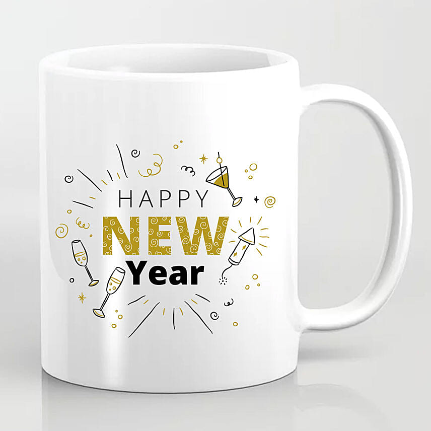Happening New Year Greetings Mug: Personalised Gifts For Men