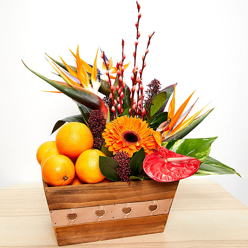 Flowers & Fruits Combo: Chinese New Year Gifts