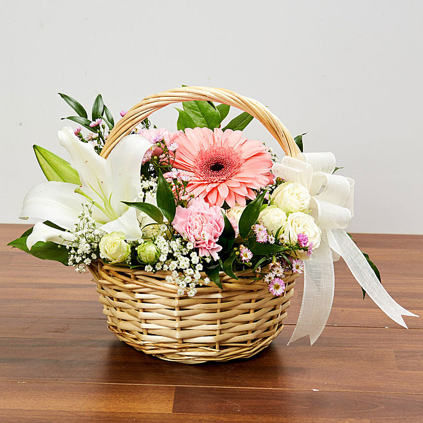 Basket Arrangement Of Gorgeous Flowers: Flower Baskets