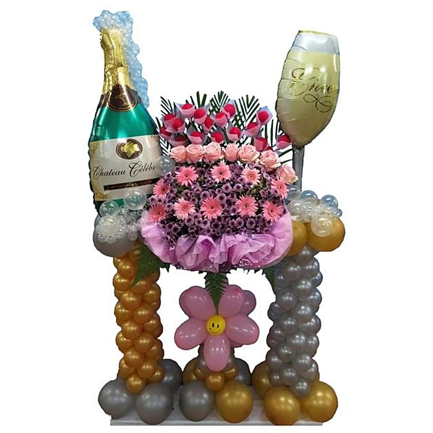 Cheers Congratulatory Stand: Grand Opening Flower Stand Singapore