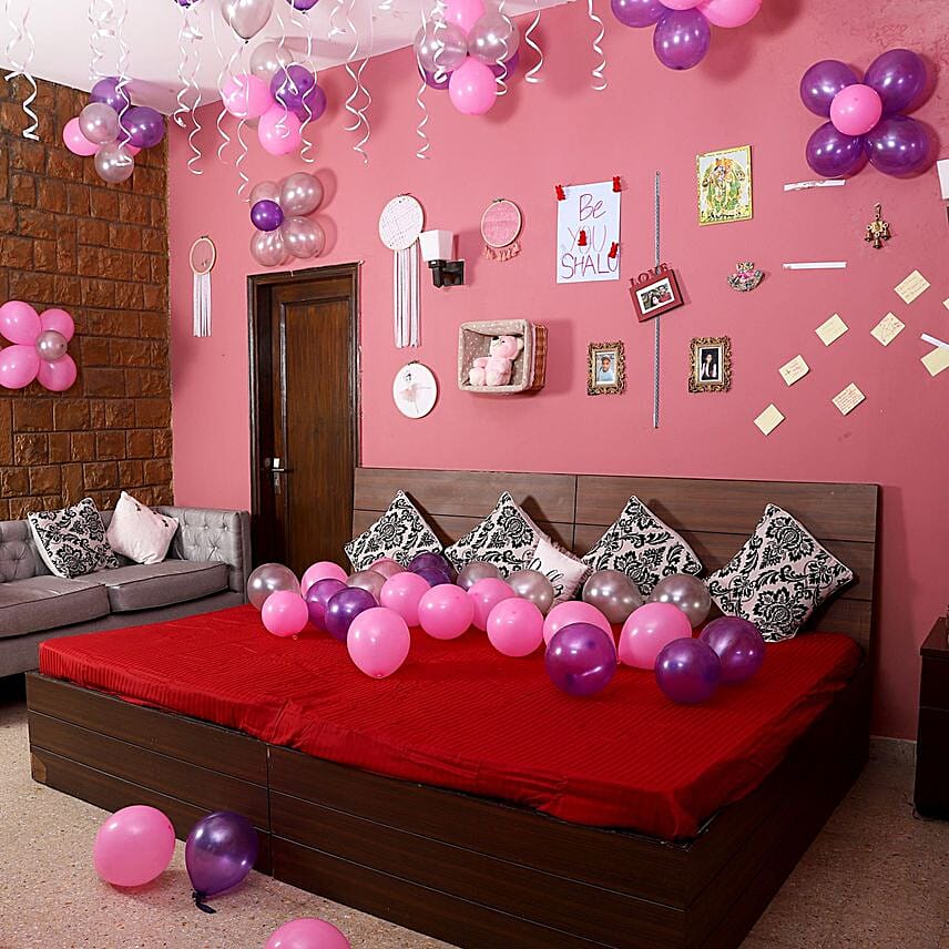 Colorful Balloons Decor Pink Purple & Silver: Party  Balloons