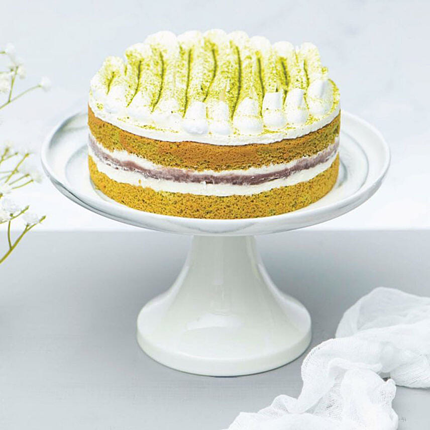 Infused Premium Matcha Red Bean Cake: Same Day Cake Delivery Singapore