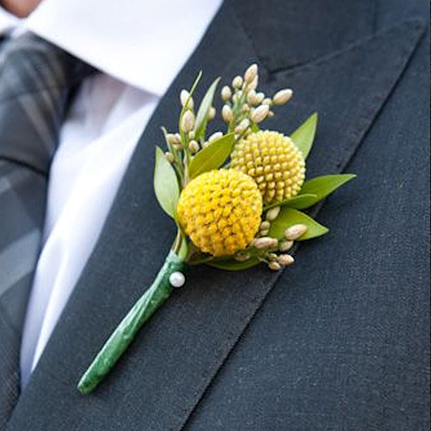 Craspedia boutonniere: Corsages 