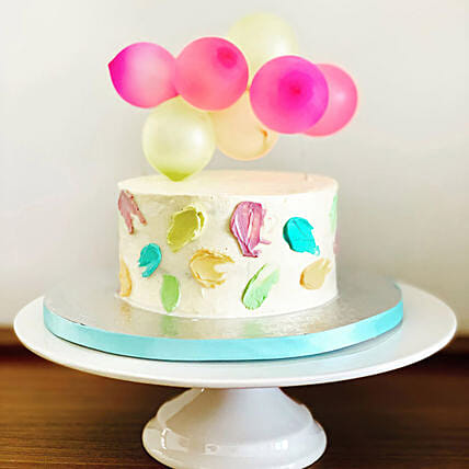 Colorful Balloons Chocolate Cake: Designer Cakes