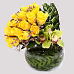 Ferrero Rocher Box and Yellow Rose Grace