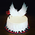Angel and Devil Theme Chocolate Cake 8 inches