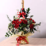 Flower Wrapped Champagne