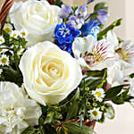 Basket Of Exquisite Flowers