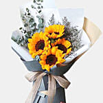 4 Bright Sunflowers Bunch