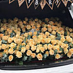 Birthday Peach Roses Car Decor