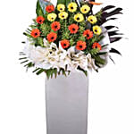 Bright Gerberas Flower Stand
