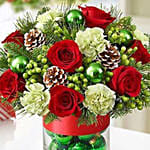 Christmas Decor Floral Vase