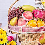 Juicy Hamper with Flowers