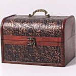 Blue Forever Roses In Wooden Box