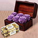 Forever Purple Roses & Ferrero Rocher Combo