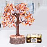 Handcrafted Agate Stone Wish Tree with Ferrero Rocher
